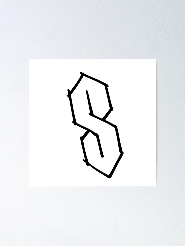 Thumbnail 1 of 3, Poster, Cool S Drawing designed and sold by Childish by Design.