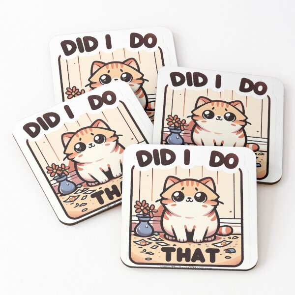 Item preview, CAT STICKER - DID I DO THAT? designed and sold by General-Meow.