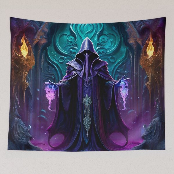 Item preview, Mind Flayer Necromancer - Fantasy RPG Art designed and sold by Delerat7.