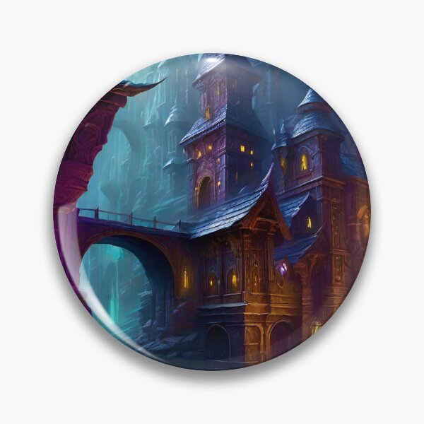 Item preview, Underdround River and Dark Elf Outpost - Fantasy RPG Art designed and sold by Delerat7.