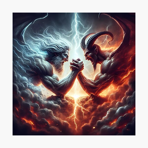 Item preview, God vs. Devil designed and sold by Marcicev-Bojan.