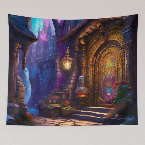 Item preview, Dark City Residence - Fantasy RPG Art designed and sold by Delerat7.