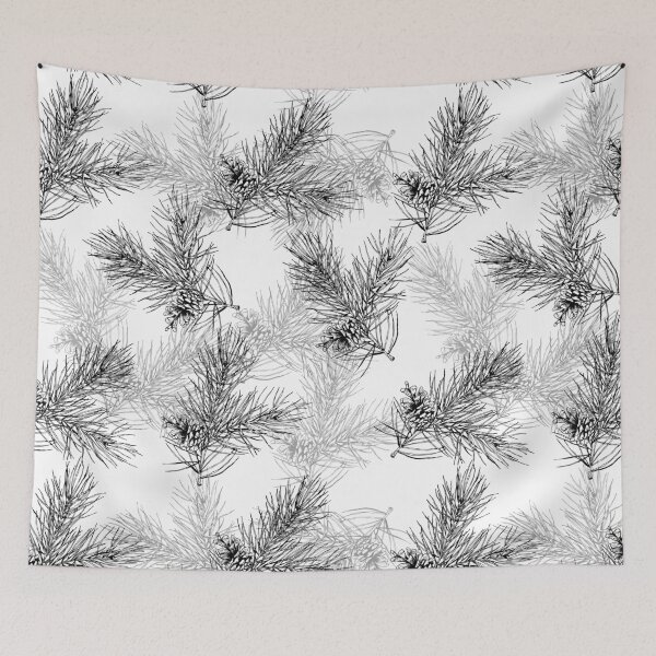 Item preview, pattern with forest branches and pine cones designed and sold by Oleksandra Yurchenko.