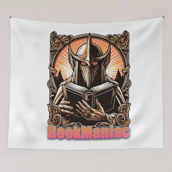 Item preview, The BookManiac: Unique Design for Book Lovers | Trendy Sauron-Inspired Tee designed and sold by Mehmet Hanifi Ekşi.