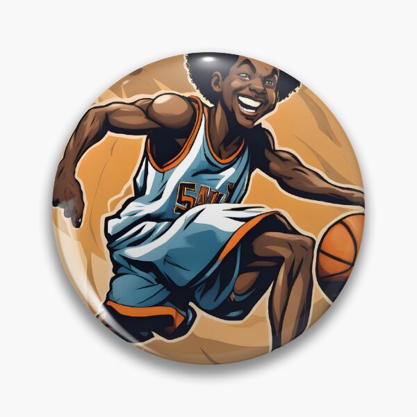 Artikelvorschau, Ein schwarzer Mann, der Basketball spielt. entworfen und verkauft von Gabi Silva.