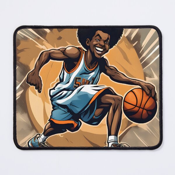 Item preview, A black man playing basketball. designed and sold by Gabi Silva.