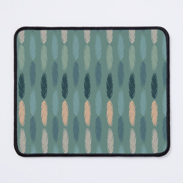 Item preview, Colourful feathers in line on a green background designed and sold by by Mònica Roca.