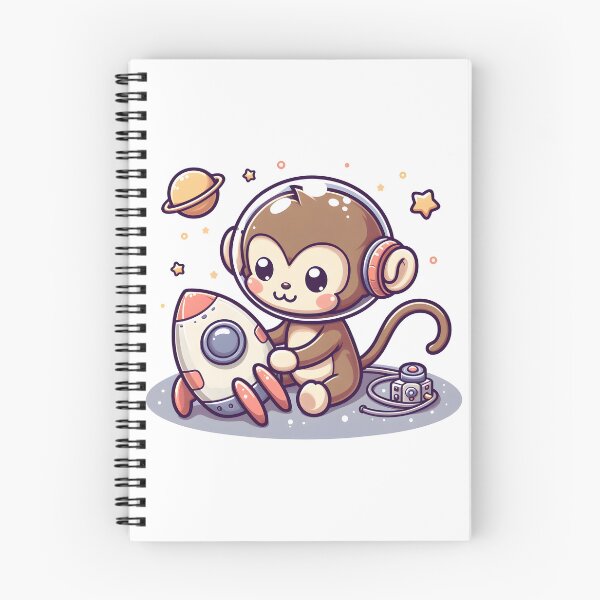 Item preview, Kawaii Monkey With Astronaut Helmet designed and sold by CanvasCutie.
