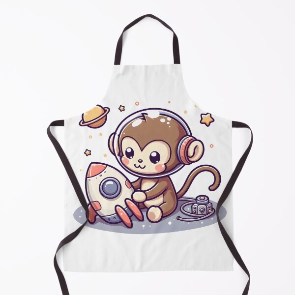 Item preview, Kawaii Monkey With Astronaut Helmet designed and sold by CanvasCutie.