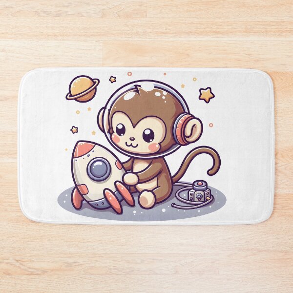 Item preview, Kawaii Monkey With Astronaut Helmet designed and sold by CanvasCutie.