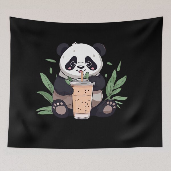 Item preview, Cute Boba Tea Lover  kawaii panda  designed and sold by Artistusha.