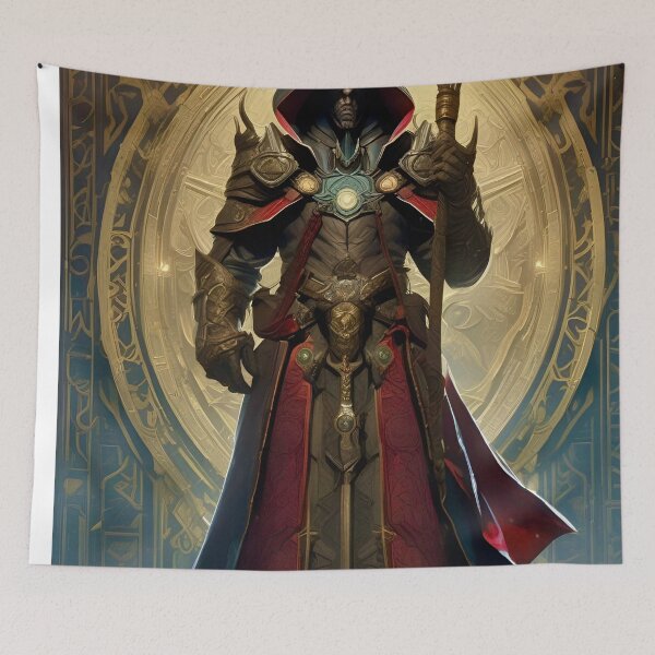 Item preview, Wizard in Red and Gold - Dark Fantasy Art concept designed and sold by Delerat7.