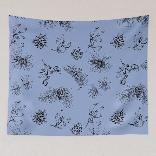 Item preview, pattern with forest branches and pine cones designed and sold by Oleksandra Yurchenko.