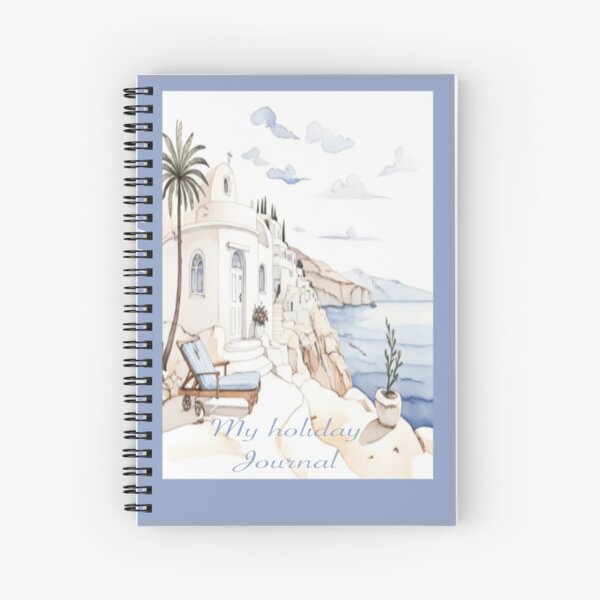 Item preview, Greek Islands holiday journal designed and sold by Flowersonstuff.