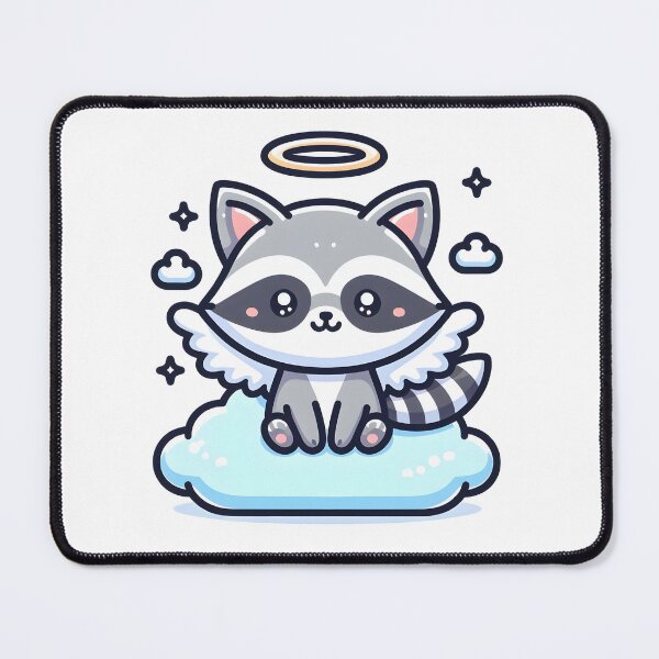 Item preview, Kawaii Raccoon With Angel Wings designed and sold by CanvasCutie.