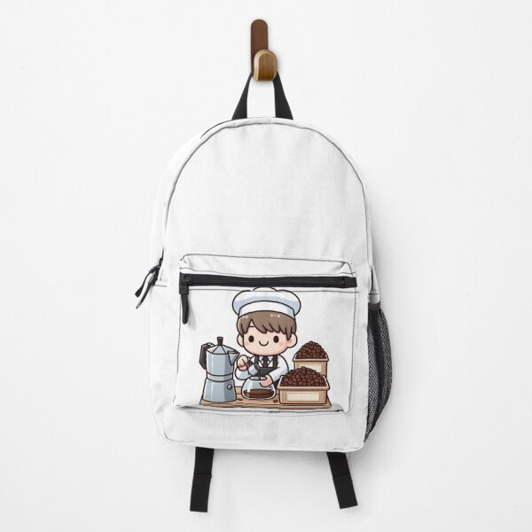 Item preview, Kawaii Barista With A Coffee Pot Hat designed and sold by CanvasCutie.