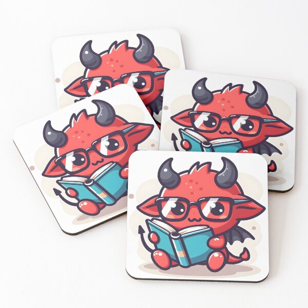 Item preview, Kawaii Chirpy Demon With Glasses designed and sold by CanvasCutie.