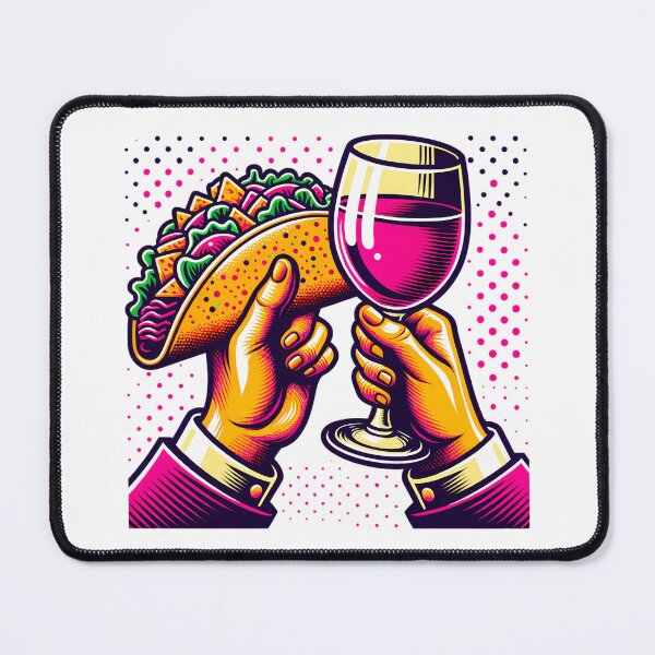 Item preview, Tacos and Wine designed and sold by PeelZinc.