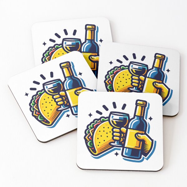 Item preview, Tacos and Wine designed and sold by PeelZinc.