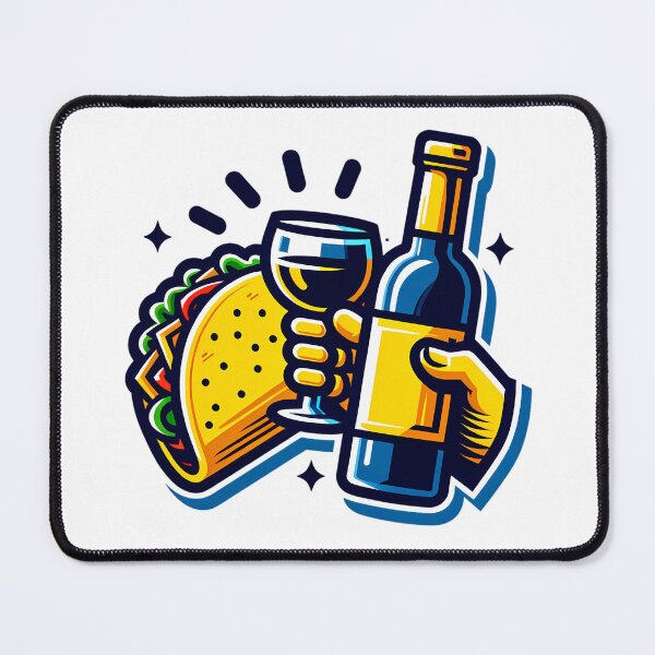 Item preview, Tacos and Wine designed and sold by PeelZinc.