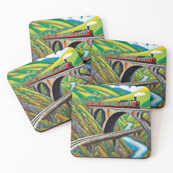 Item preview, Train crossing ravine designed and sold by George Hutton Hunter.