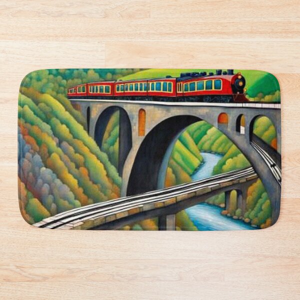 Item preview, Train crossing ravine designed and sold by George Hutton Hunter.