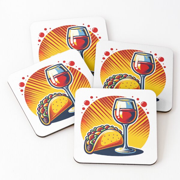 Item preview, Tacos and Wine designed and sold by PeelZinc.