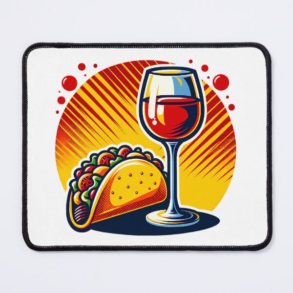 Item preview, Tacos and Wine designed and sold by PeelZinc.