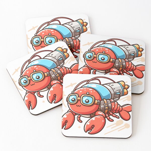 Item preview, Langosta Kawaii Con Jetpack designed and sold by CanvasCutie.