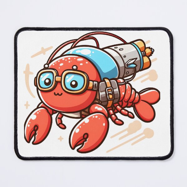 Item preview, Kawaii Lobster With A Jetpack designed and sold by CanvasCutie.