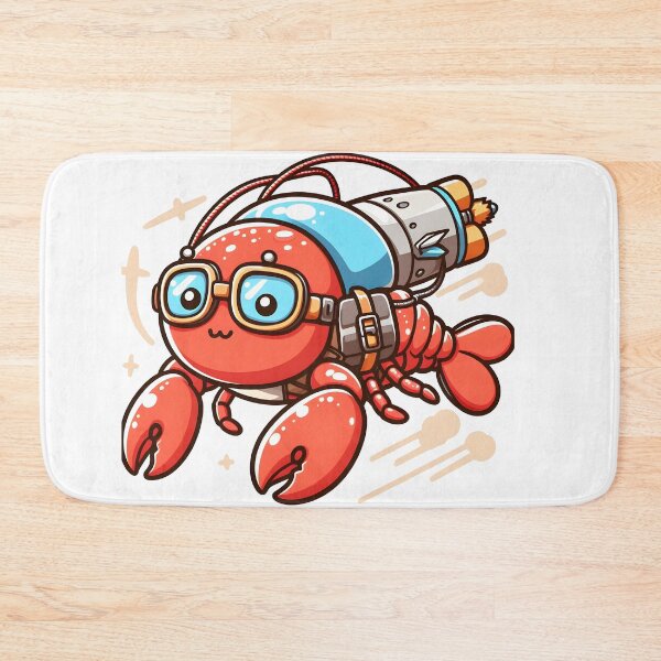 Item preview, Kawaii Lobster With A Jetpack designed and sold by CanvasCutie.
