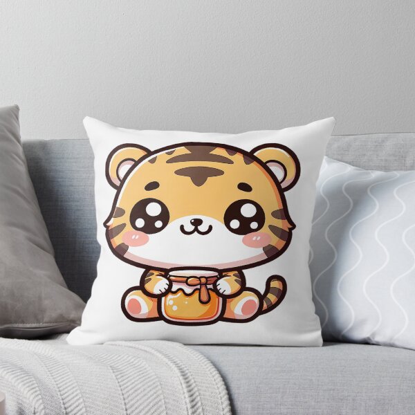 Item preview, Kawaii Tiger Cub Eating Honey designed and sold by PeelZinc.