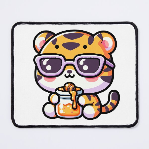 Item preview, Kawaii Tiger Cub Eating Honey designed and sold by PeelZinc.