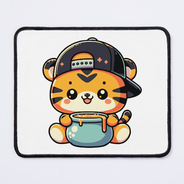 Item preview, Kawaii Tiger Cub Eating Honey designed and sold by PeelZinc.