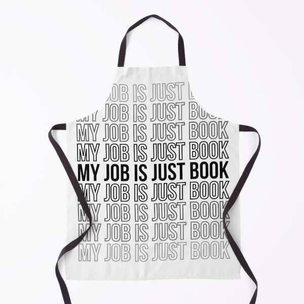 Item preview, My job is just book repeating motif for writers, authors, librarians, editors, publishing, grad students, academics, english major, black and white designed and sold by StudyPuff.