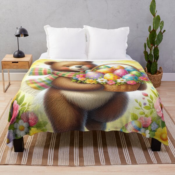 Item preview, bear with Easter basket designed and sold by Expressions-Sel.