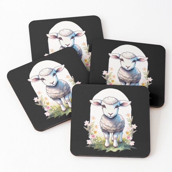 Item preview, watercolor easter lamb designed and sold by EuropeanPrints.
