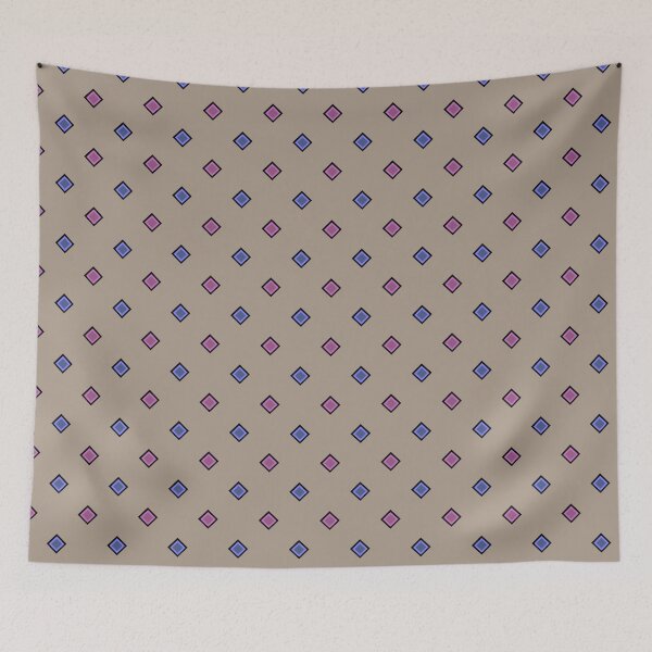 Item preview, Argyle Motif in Blues Pinks on Tan Repeat 5748 designed and sold by Art in My Loft.