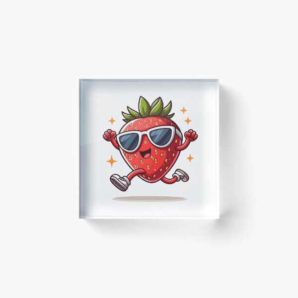 Item preview, Kawaii Strawberry With Sunglasses designed and sold by CanvasCutie.