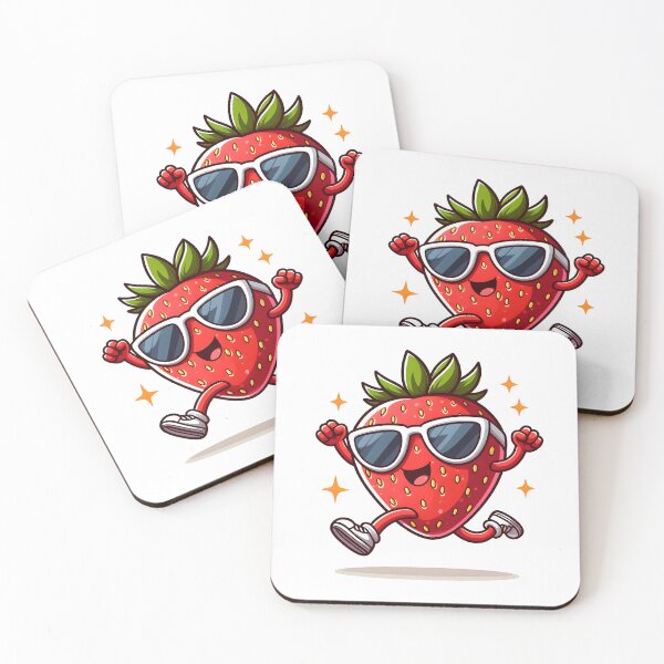 Item preview, Kawaii Strawberry With Sunglasses designed and sold by CanvasCutie.