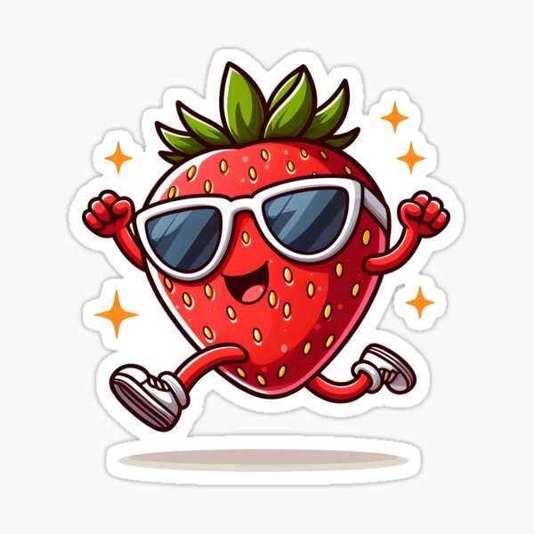Item preview, Kawaii Strawberry With Sunglasses designed and sold by CanvasCutie.