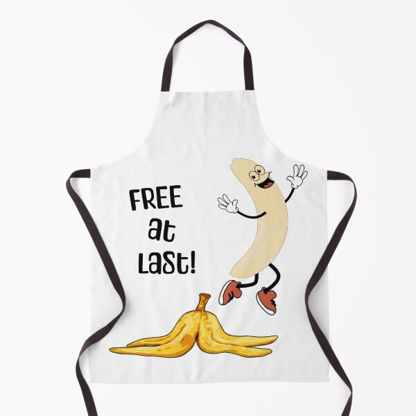 Item preview, Funny cartoon banana man stripped of its peel is free at last, dancing with happiness designed and sold by LuxindaSwirl.