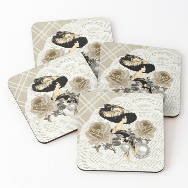 Item preview, Vintage Lady Ivory Roses   designed and sold by moondreamsmusic.