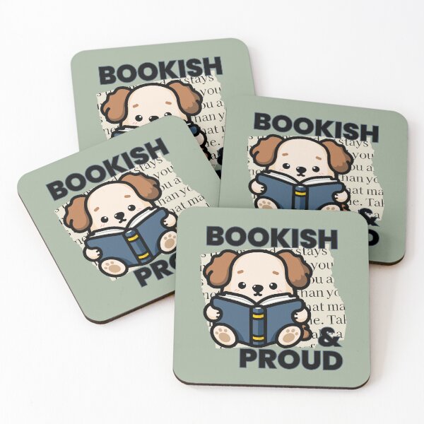 Item preview, Bookish and Proud | Cute Dog Reading a Book designed and sold by Kimochi-Shop.