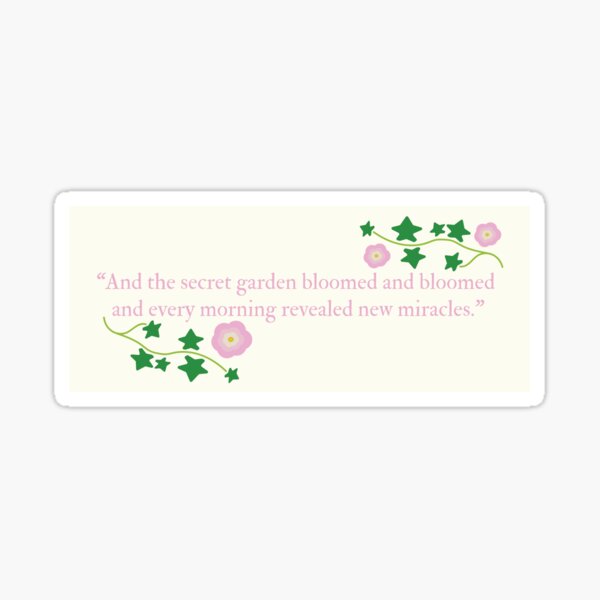 Aperçu de l'œuvre Citation du jardin secret créée et vendue par earthtoellie-.