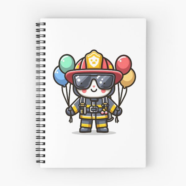 Item preview, Kawaii Firefighter With Sunglasses designed and sold by CanvasCutie.