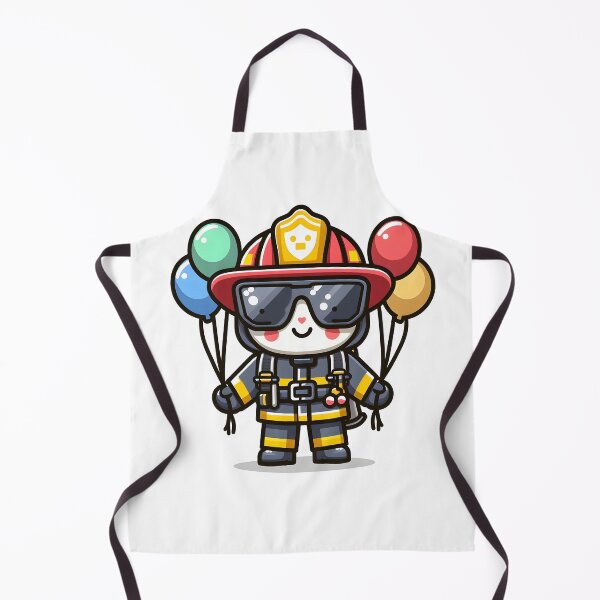 Item preview, Kawaii Firefighter With Sunglasses designed and sold by CanvasCutie.
