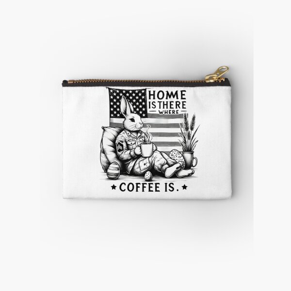 Item preview, Patriotic Coffee Lover Easter Bunny Soldier designed and sold by BlueGoldArt.