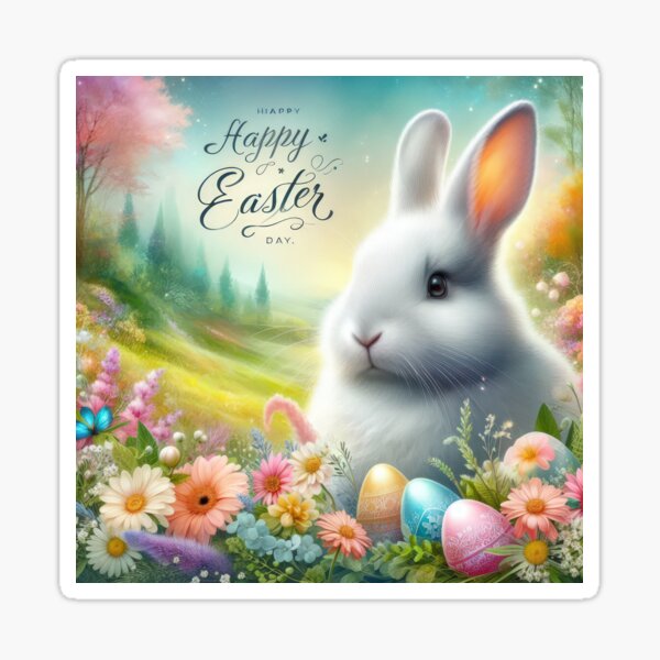 Item preview,  Easter Bunny happy Easter day designed and sold by Expressions-Sel.