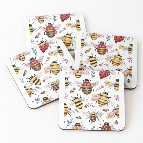 Item preview, Ladybugs With Bees Insects Ladybird designed and sold by DunuStore.